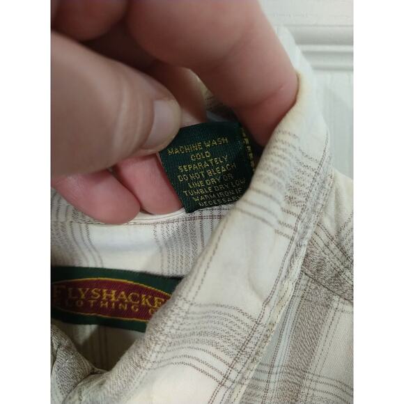 Flyshacker Clothing Men's L Shirt Plaid Collared Button Short Sleeve Pocket - Picture 5 of 9